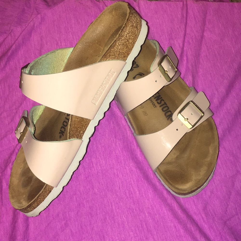 Birkenstock Two Strap Patent Sandals